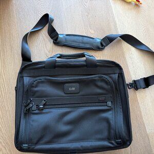 Tumi Alpha Ballistic Briefcase Laptop Computer Bag Expandable Black 26132DH